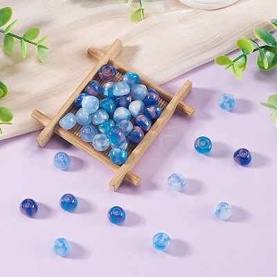 50Pcs 5 Colors Resin UV Reactive Beads RESI-TA0005-70-1