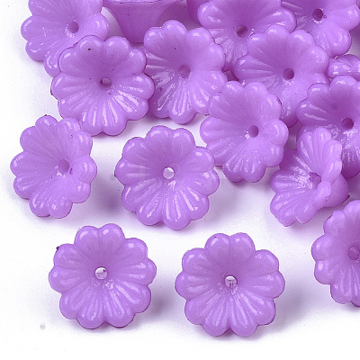 Opaque AS Plastic Bead Caps MACR-T039-019C-1