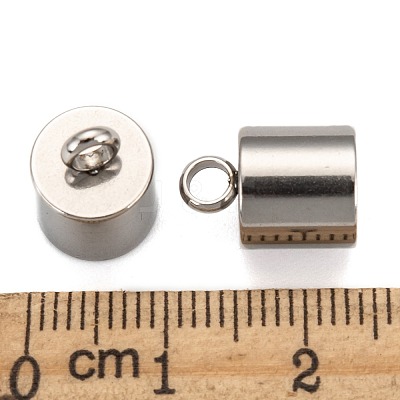 Tarnish Resistant 304 Stainless Steel Cord Ends X-STAS-E020-8-1