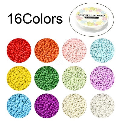 DIY Candy Color Seed Beads Bracelet Making Kit SEED-YW0001-79-1