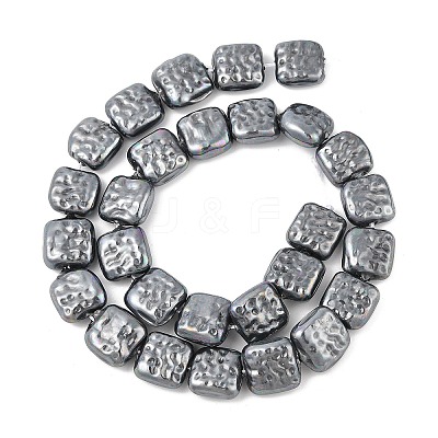 Electroplated Porcelain Beads Strands BSHE-Z007-01B-1