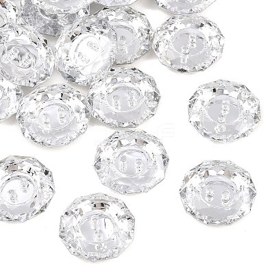 Acrylic Rhinestone Buttons X-BUTT-J003-01-1