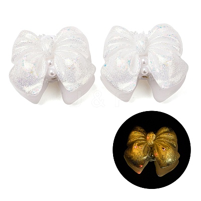 Luminous Opaque Resin & Rhinestone & Polymer Clay Beads RE-CBA1913-02L-1