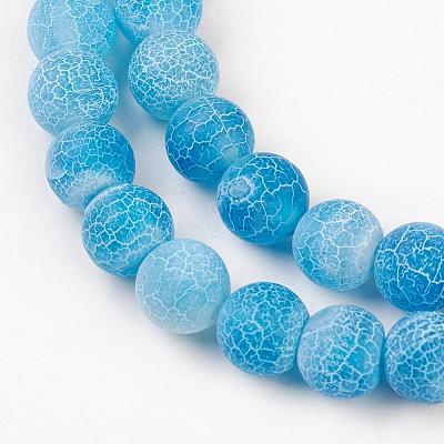 Natural Weathered Agate Beads Strands G-G589-8mm-14-1