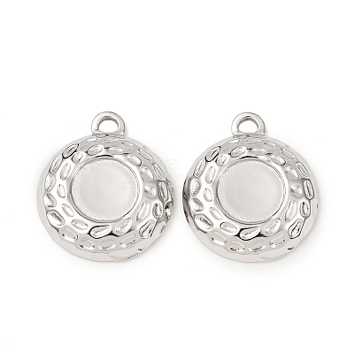 304 Stainless Steel Pendant Cabochon Settings STAS-I358-01P-1