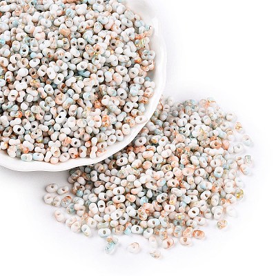Two Tone Baking Paint Glass Seed Beads SEED-C003-01I-1