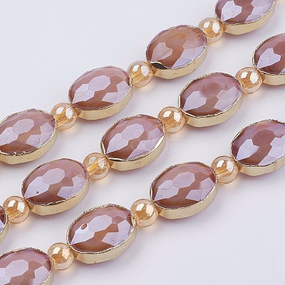 Opaque Glass Beads Strands EGLA-K013-PL-07A-1