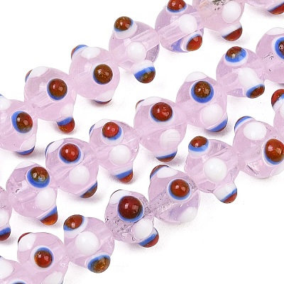 Handmade Bumpy Lampwork Beads Strands LA-CBA05D6-01-13-1