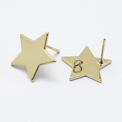 Brass Stud Earring Findings KK-F728-10G-NF-1
