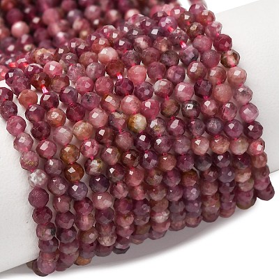 Natural Red Tourmaline Beads Strands G-A021-01D-01-1