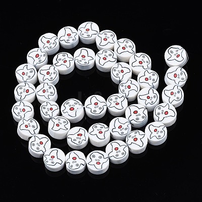 Handmade Polymer Clay Bead Strands CLAY-S096-039-1