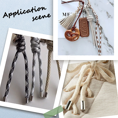 70Pcs 7 Styles Stainless Steel Cord Ends STAS-SC0010-77-1