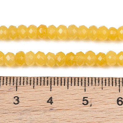 Dyed Natural Malaysia Jade Rondelle Beads Strands X-G-E316-2x4mm-30-1
