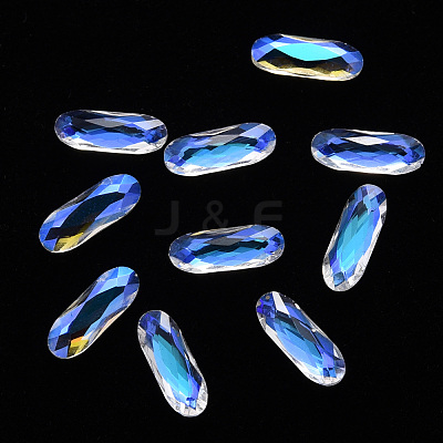 Oval Transparent Glass Cabochons MRMJ-T009-137-1