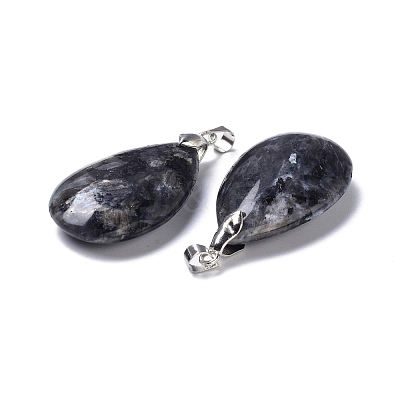 Natural Larvikite Pendants G-D084-01P-B06-1