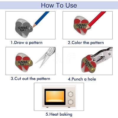 DIY Plastic Heat Shrink Film Paper & Iron Keychain Kits DIY-YW0009-30-1