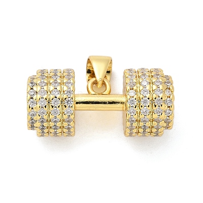 Brass Micro Pave Cubic Zirconia Pendants KK-S511-06G-1