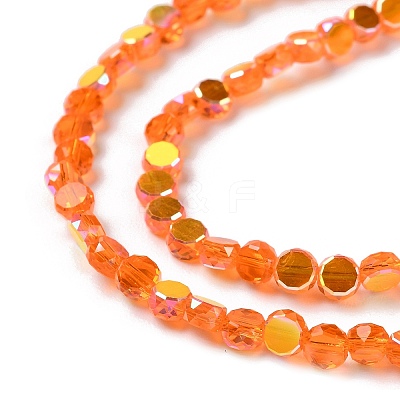 Transparent Electroplate Glass Beads Strands GLAA-Q099-A01-06-1
