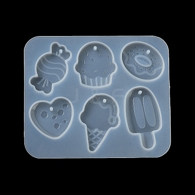 Ice Cream/Cake/Donut Pendant DIY Silicone Mold DIY-K073-09C-1
