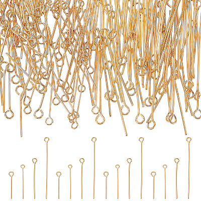 200Pcs 4 Styles Brass Eye Pin KK-BC0013-37-1