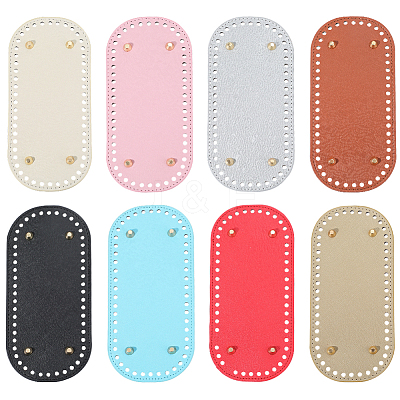 8Pcs 8 Colors Imitation Leather Bag Bottoms FIND-BBC0004-55-1