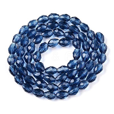 Transparent Glass Beads Strands EGLA-N013-T6mm-D28-1