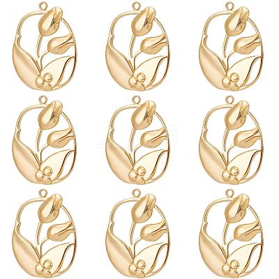 10Pcs 304 Stainless Steel Pendants STAS-BBC0003-46-1