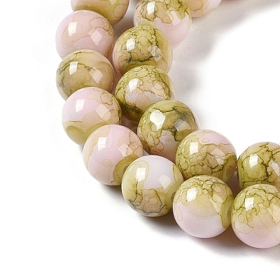 Baking Paint Glass Bead Strands GLAA-H031-01B-06-1