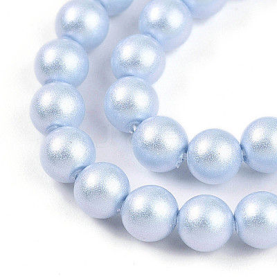 Baking Paint Pearlized Glass Pearl Bead Strands HY-N002-4mm-C04-1