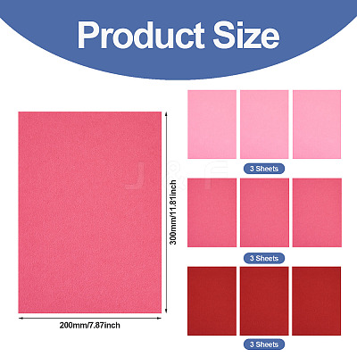 9 Sheets 3 Colors Non-Woven Fabric DIY-TA0013-43B-1