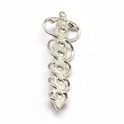 Snake Chakra Alloy Gemstone Big Pendants PALLOY-R082-11P-1