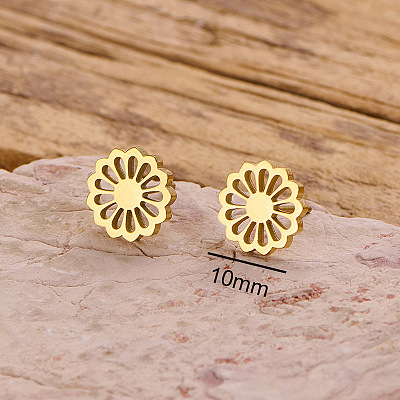 304 Stainless Steel Stud Earrings WG9FC02-09-1