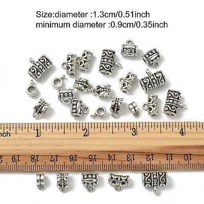 25Pcs 5 Style Tibetan Style Alloy Hanger Links TIBE-YW0001-41-1