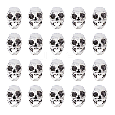 60Pcs Halloween Theme Tibetan Style Alloy Beads FIND-DC0006-25-1
