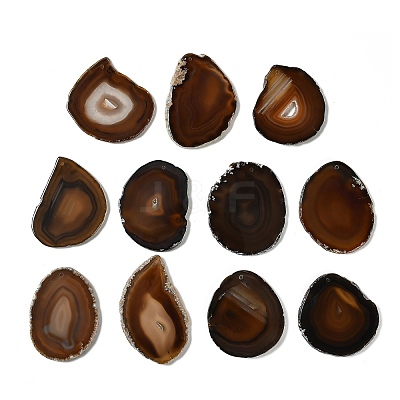 Natural Druzy Agate(Dyed & Heated) Big Pendants G-F646-02J-1