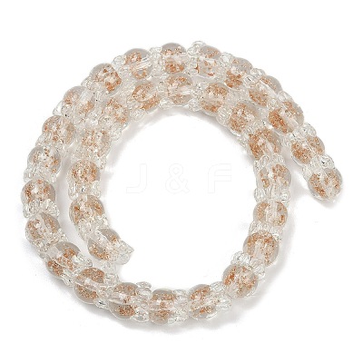 Gold Sand Lampwork Beads Strands LAMP-P069-02A-03-1