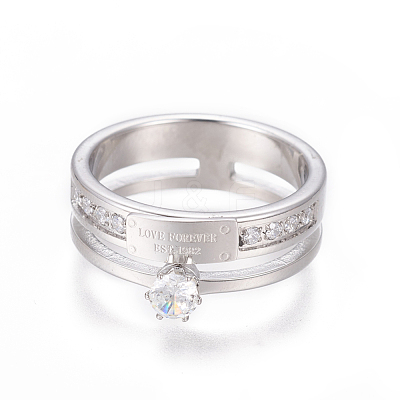 304 Stainless Steel Finger Rings RJEW-F098-06P-1