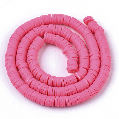 Handmade Polymer Clay Beads Strands X-CLAY-R089-6mm-059-1