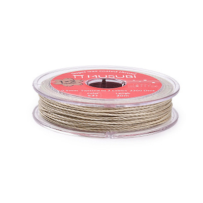 2-Ply Round Waxed Cotton Thread Cords YC-T004-01A-16-1