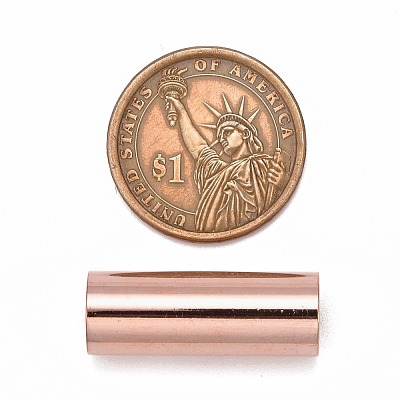Brass Tube Beads KK-E774-81RG-1