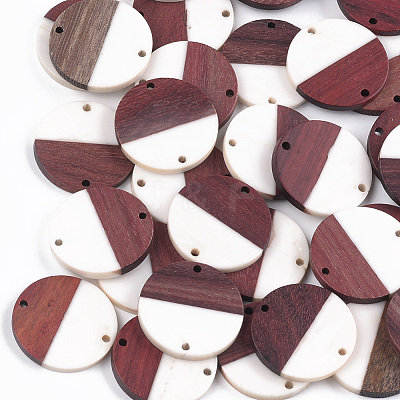 Resin & Walnut Wood Links connectors RESI-S367-02B-01-1
