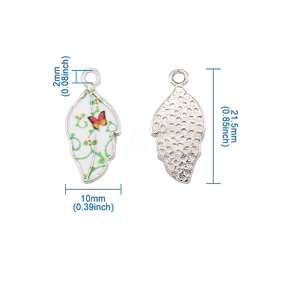 Alloy Enamel Pendants PALLOY-TAC0009-25P-B-1
