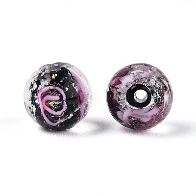 Handmade Foil Lampwork Beads LAMP-T021-33B-1
