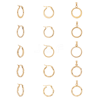 304 Stainless Steel Jewelry Sets SJEW-UN0001-06G-1