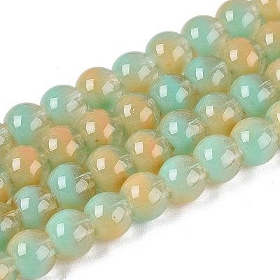 Acrylic Imitation Cat Eye Beads Strands OACR-Q197-01A-10-1