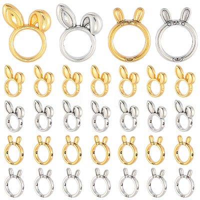 80Pcs 4 Styles Alloy Bead Frame FIND-SC0017-78-1