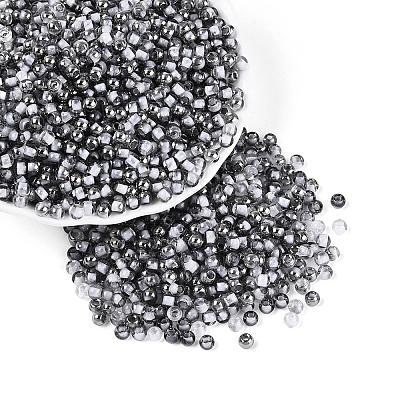 Transparent Inside Colours Glass Seed Beads SEED-T007-19A-10-1