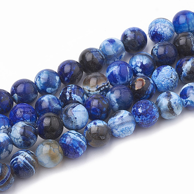 Dyed Natural Crackle Agate Beads Strands X-G-T100-03A-1