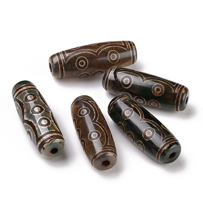 Tibetan Style dZi Beads X-TDZI-E004-17-1