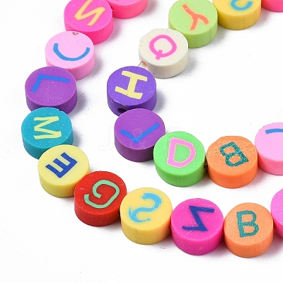 Handmade Polymer Clay Bead Strands CLAY-SZ0001-89-1